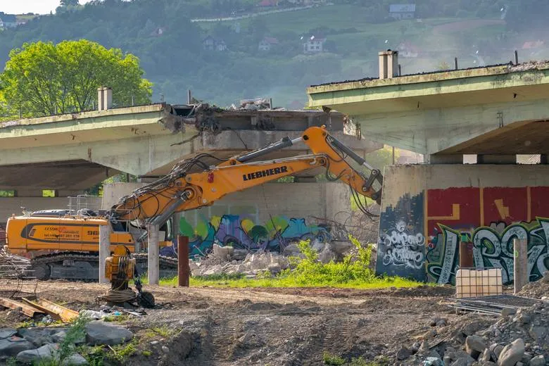 Nowy Sącz: rozbiórka Mostu Heleńskiego