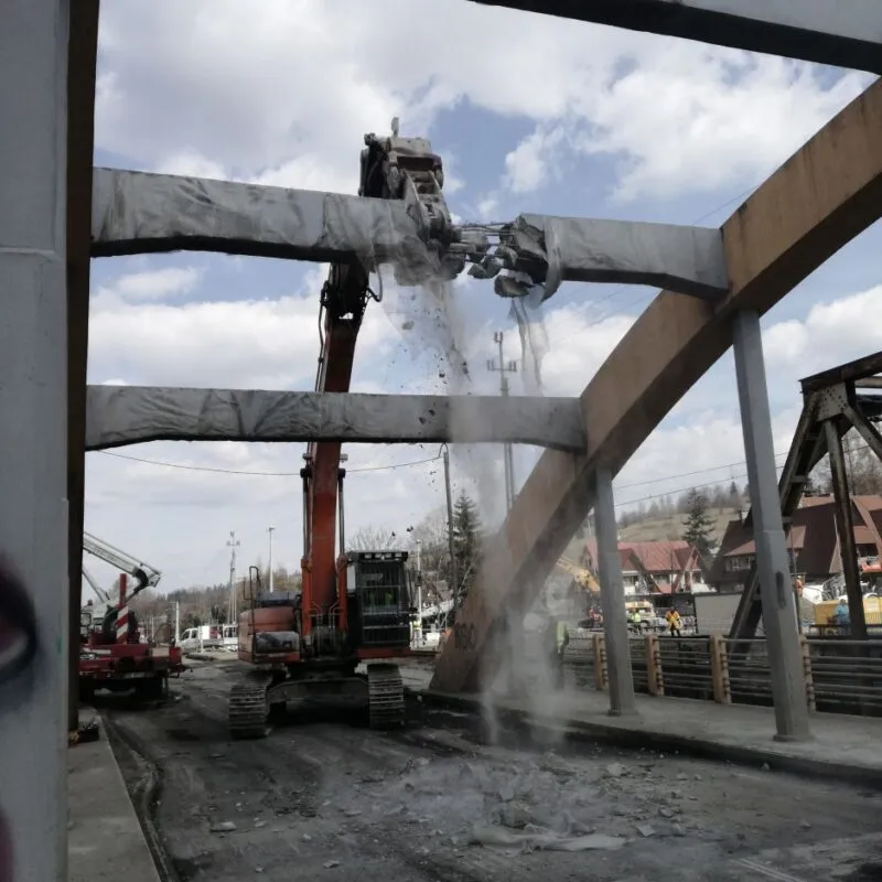 Poronin: wyburzenie mostu