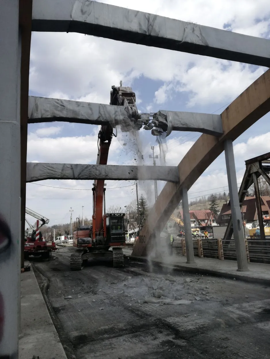 Poronin: wyburzenie mostu
