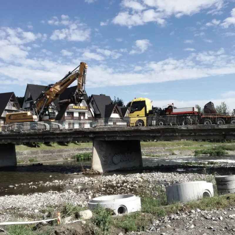Biały Dunajec: wyburzenie mostu nad rzeką Biały Dunajec