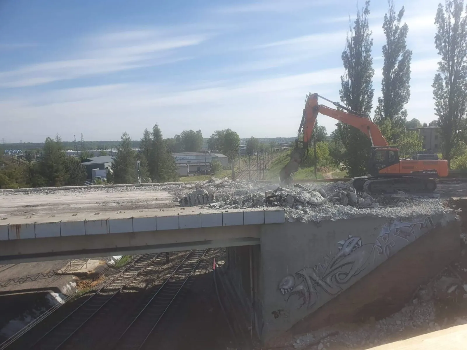 Rybnik: rozbiórka wiaduktu